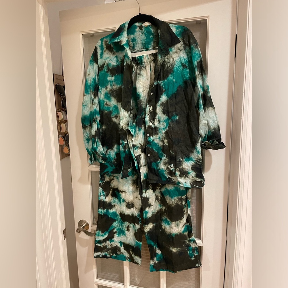 Martha Rey Linen Beach Coverup